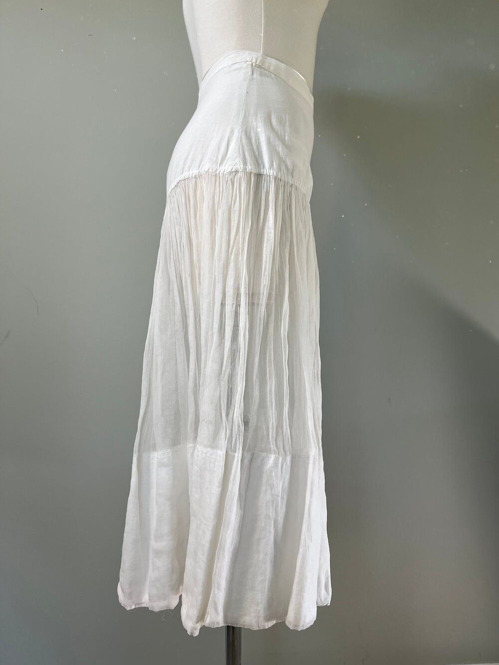 1960s Vintage Western Cowgirl Homespun Natural Cotton Skirt by Hoops My Dear - Picture 5 of 7